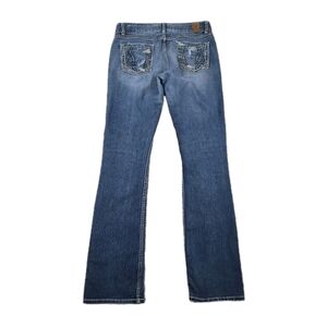 Y2k BKE Culture Jeans Womens 32×35.5 Bootcut Thick Stiching Low Rise Stretch